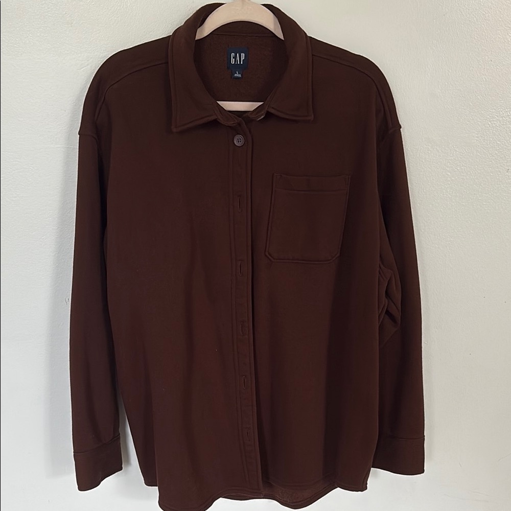 GAP Brown Fleece shacket